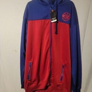 Fanatics Detroit Pistons 313 Logo Full Zip Jacket Hoodie Size XXL NBA STORE